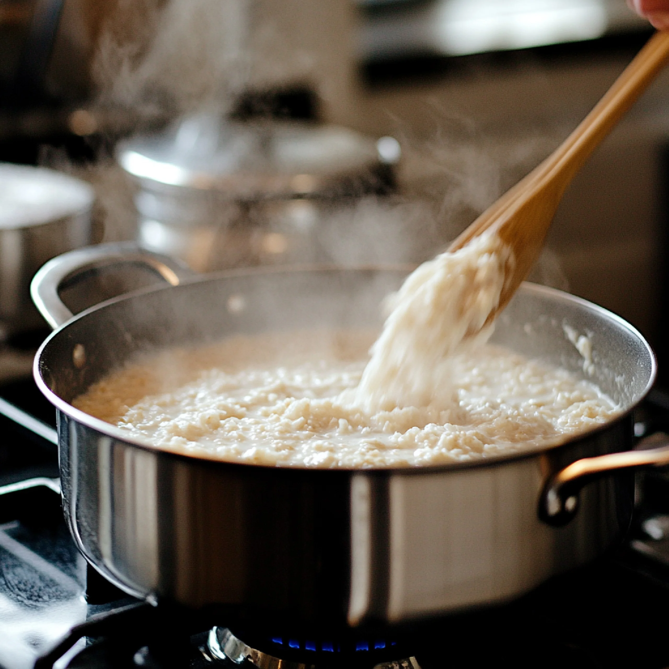 Angebot 73 pot food has wooden spoon it that says cook